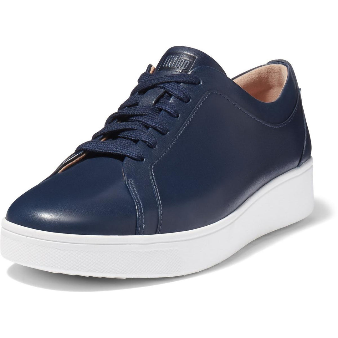 Fitflop Rally Leather Trainers Midnight Navy