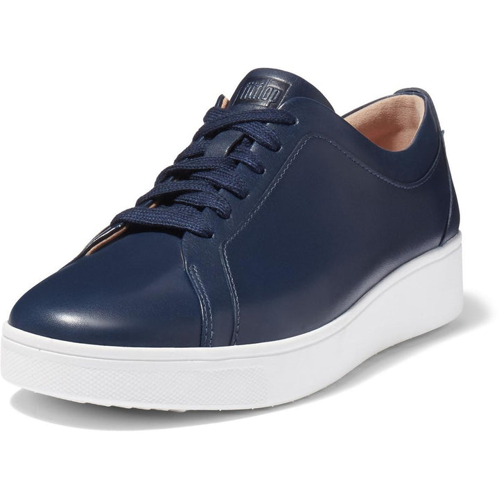 Fitflop Rally Leather Trainers Midnight Navy
