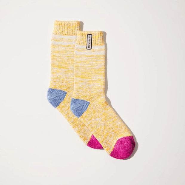 Sealskinz Thwaite Bamboo Mid Length Women's  Twisted Sock Yellow/Pink/Blue/Cream Women's SOCK