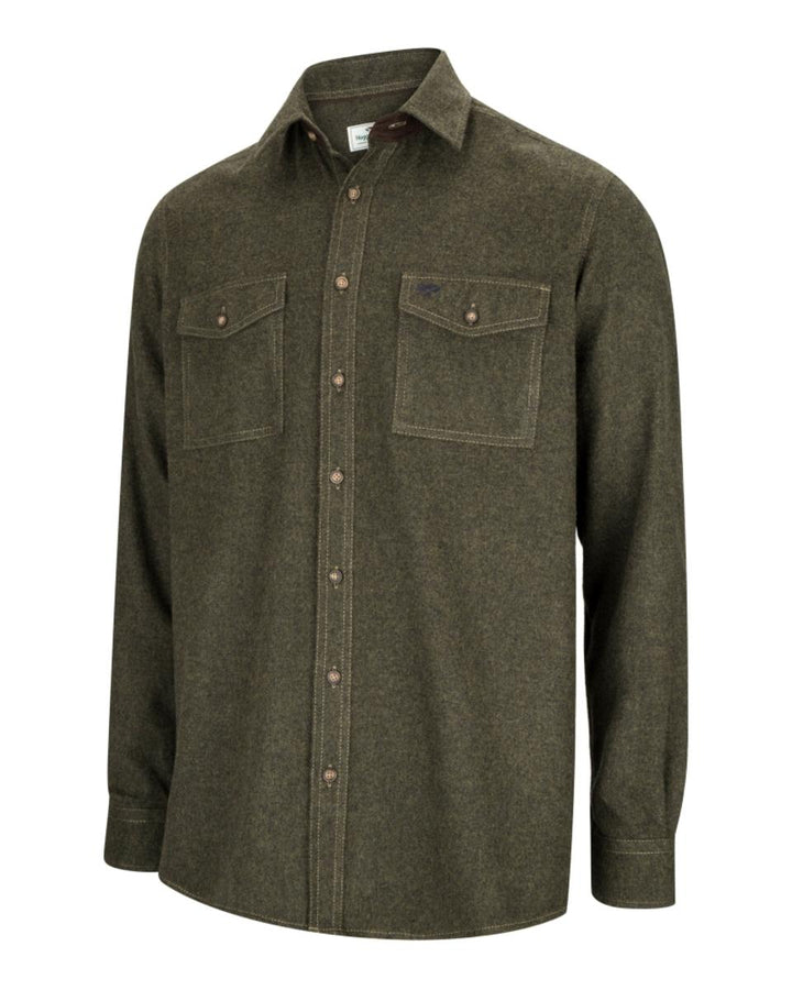 Hoggs of Fife Dunvegan Heavyweight Flannel Shirt Loden