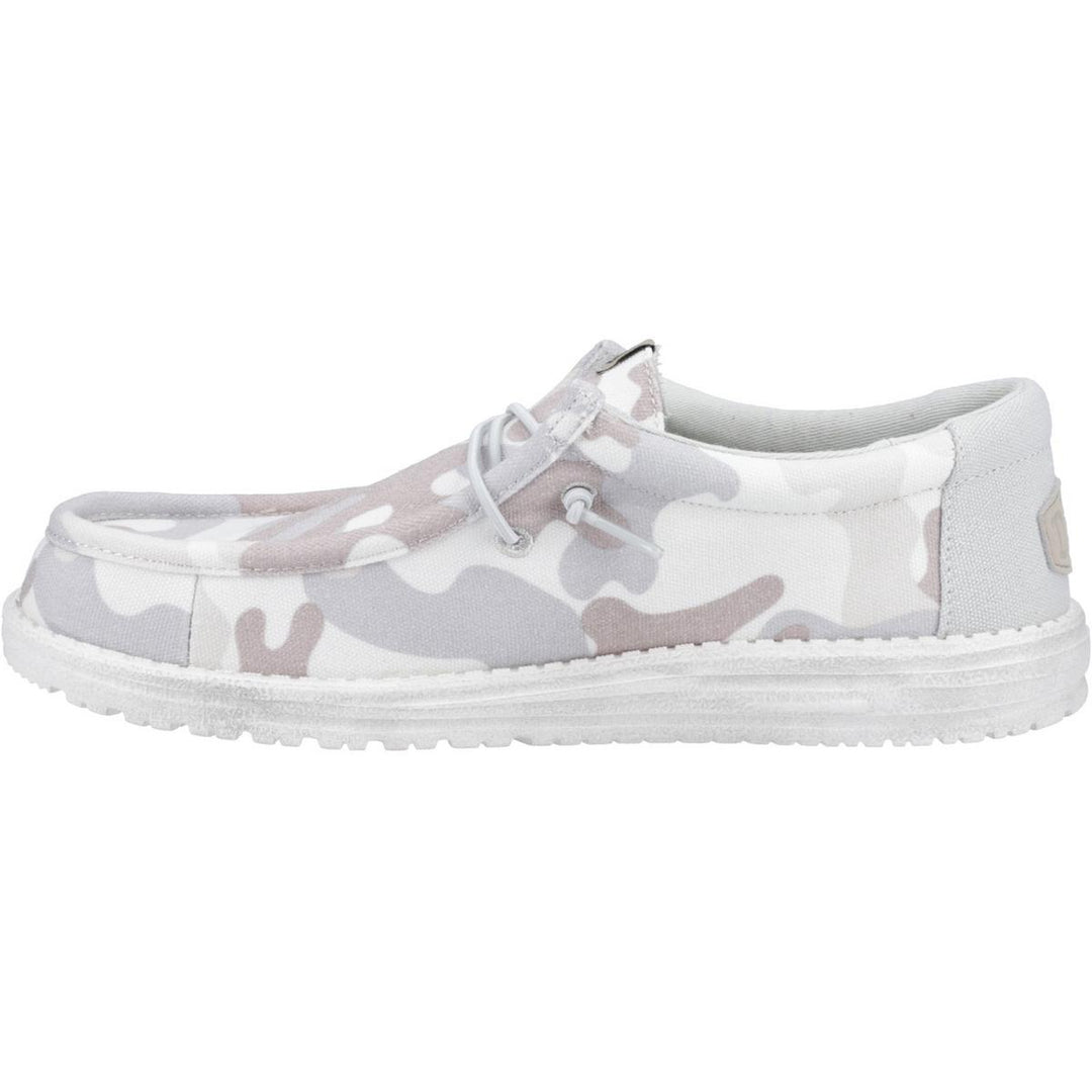 HEYDUDE Wally Washed Camo Shoe Greyscale Desert Camo