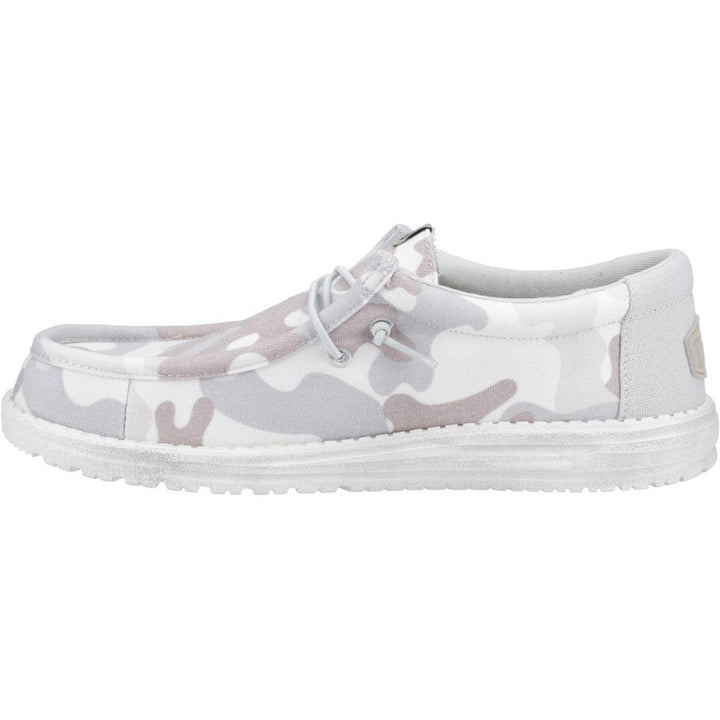 HEYDUDE Wally Washed Camo Shoe Greyscale Desert Camo