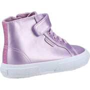 Superga 2674 Kids Faux Leather Glitter Boots Pink