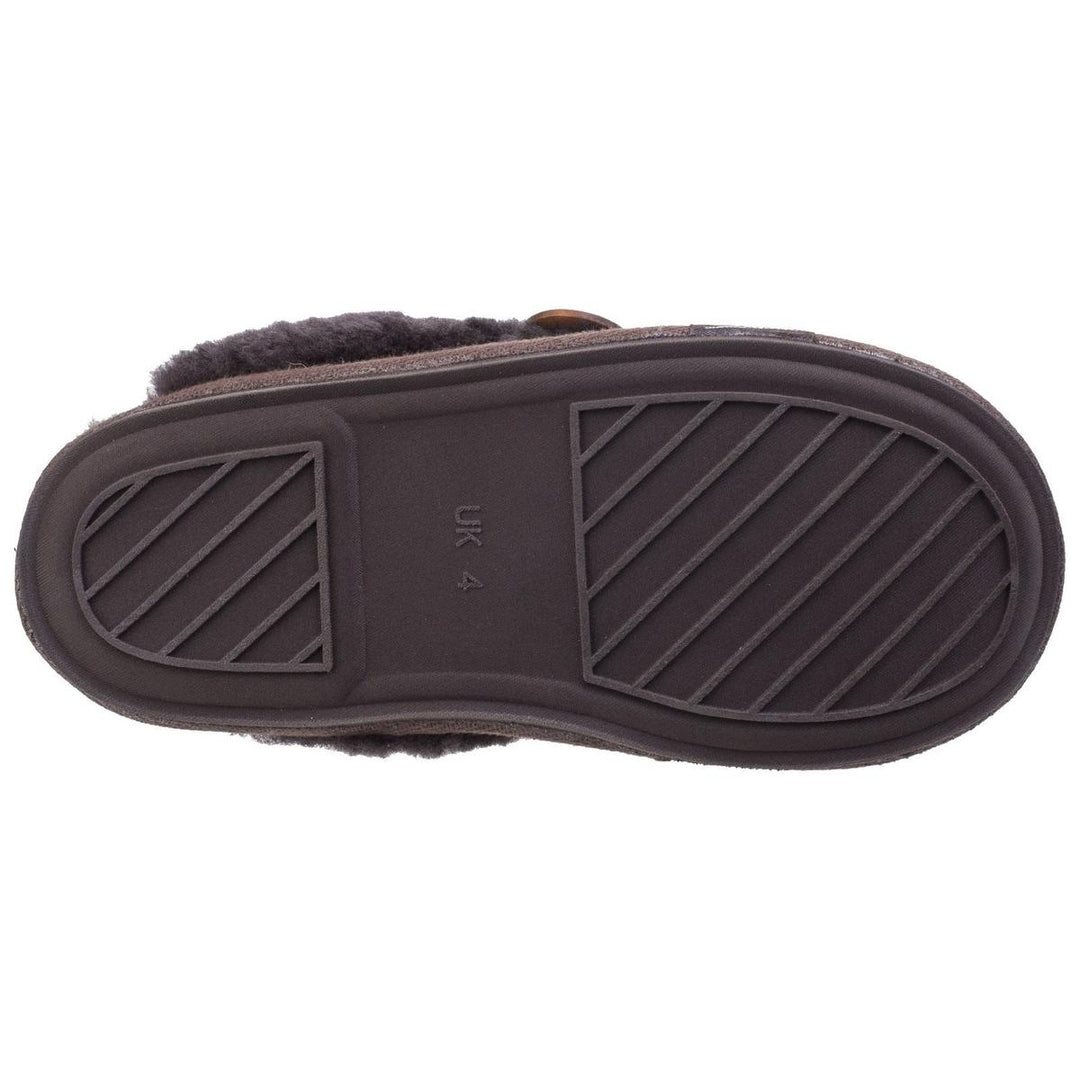 Cotswold Lechlade Sheepskin Mule Slipper Chocolate