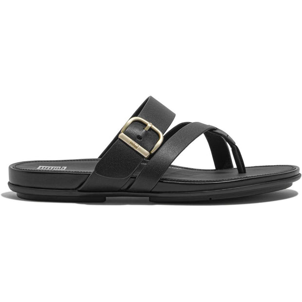 Fitflop Gracie Buckle Toe Post Sandals Black