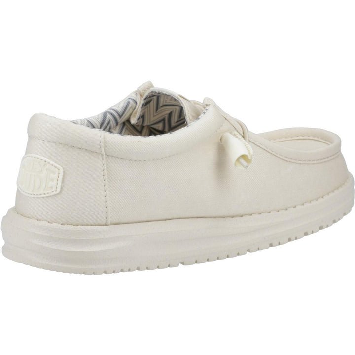 HEYDUDE Wally Canvas Shoe Stone White