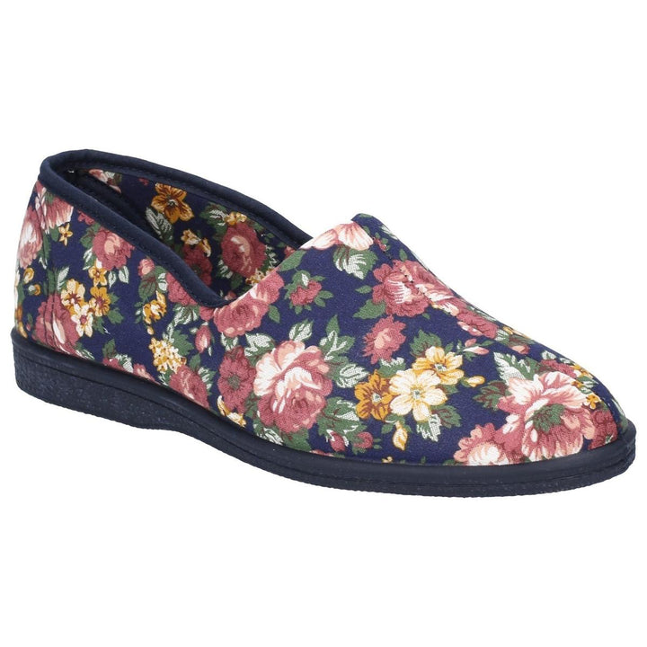 Mirak Patricia Cotton Slip On Summer Shoe Blue