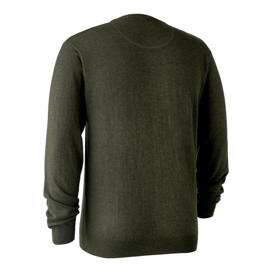 Deerhunter Kingston Knit with V-Neck Green Melange