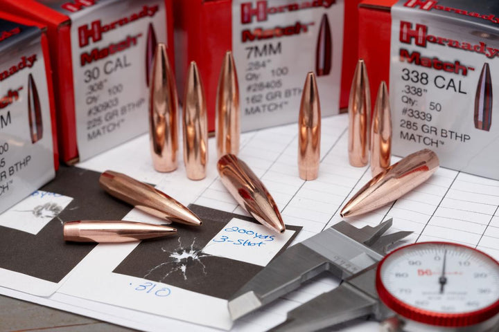 Hornady 22 Cal .224 68 gr BTHP Match  with cannelure