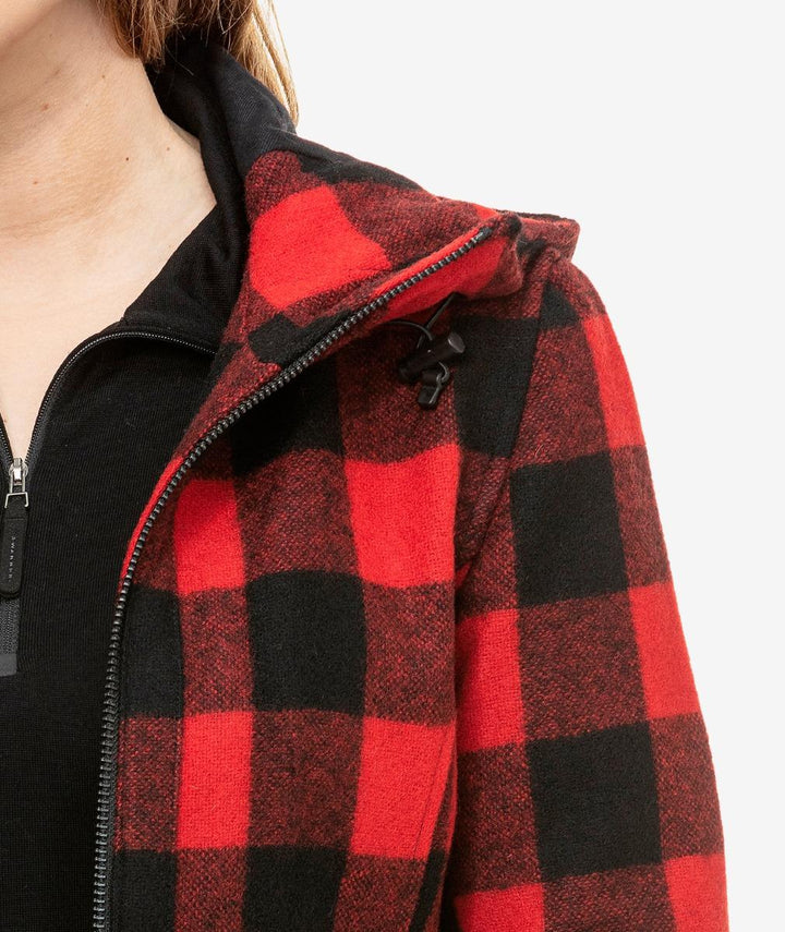 Swanndri Seattle Hoodie Red/Black Check