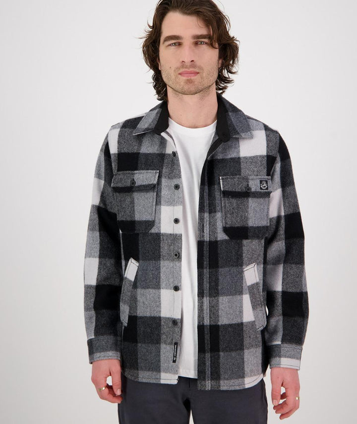 Swanndri Kiaraki v3 Wool Shacket Glacier Check