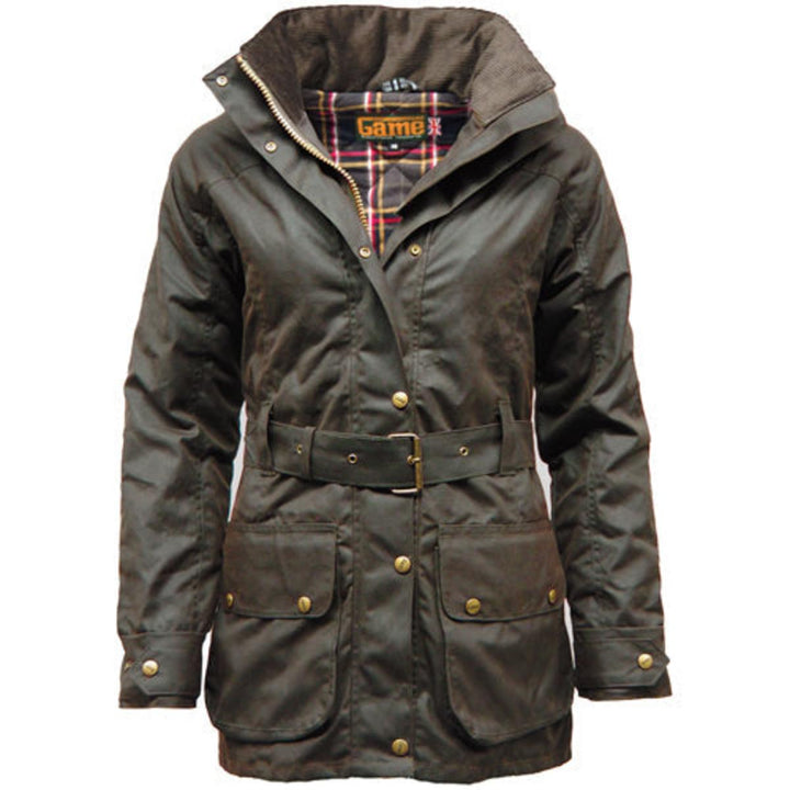 Game Technical Apparel Cantrell Padded Antique Waxed Jacket Brown