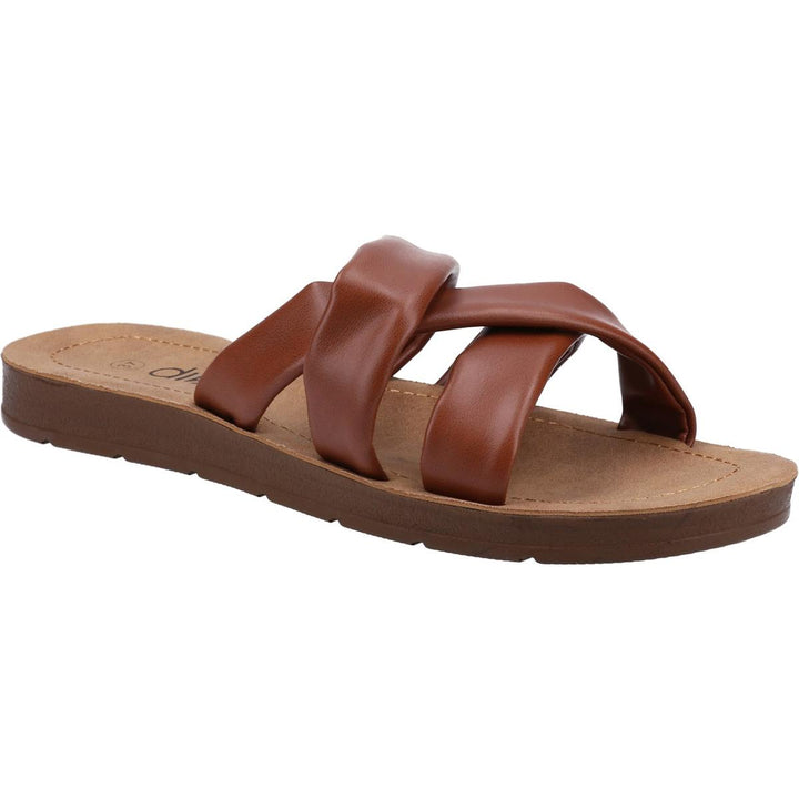 Divaz Zurich Vegan Summer Slider Tan
