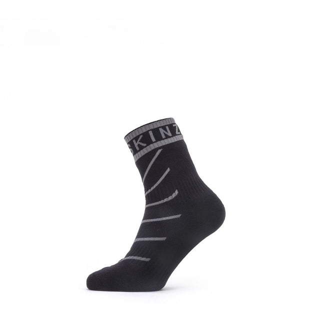 Sealskinz Waterproof Warm Weather Ankle Length Sock with HydrostopBlack/GreyUnisex