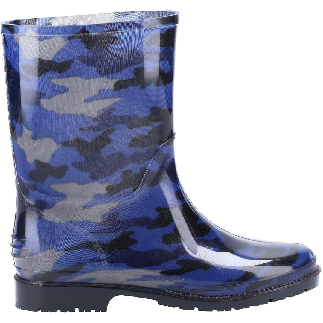Cotswold PVC Jnr Wellington Navy Camo