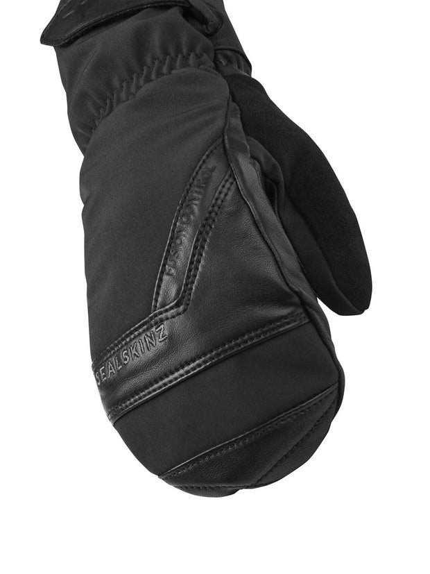 Sealskinz Swaffham Waterproof Extreme cold weather Insulated finger-mitten with Fusion Control Black Unisex GLOVE