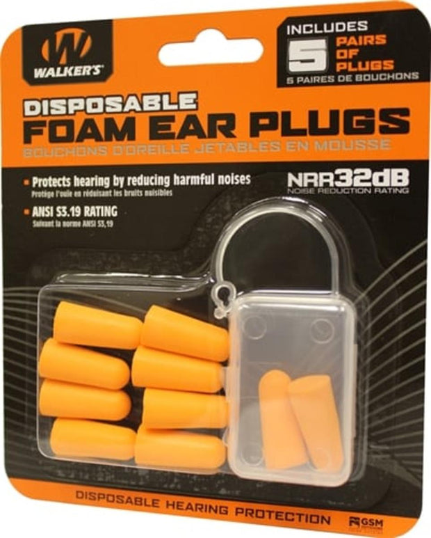Walkers Foam Ear Plugs 10pk Blister