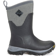 Muck Boots Arctic Ice Mid Wellingtons Black/Grey Geometric