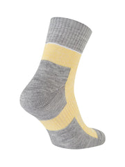 Sealskinz Morston Solo QuickDry Ankle Length Sock Yellow/Light Grey Marl/Cream Womens SOCK