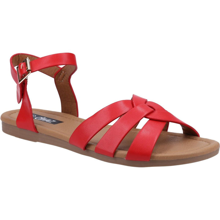 Divaz Antalya Vegan Summer Sandal Red