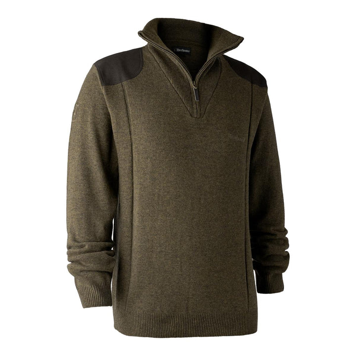 Deerhunter Sheffield Knit w. Zip-neck Cypress