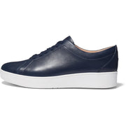 Fitflop Rally Leather Trainers Midnight Navy