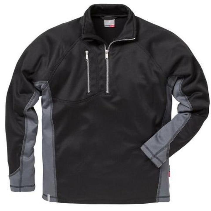 ek Wholesale Mens Pro 1/4 Zip Water Repellent Jumper - Black/Grey