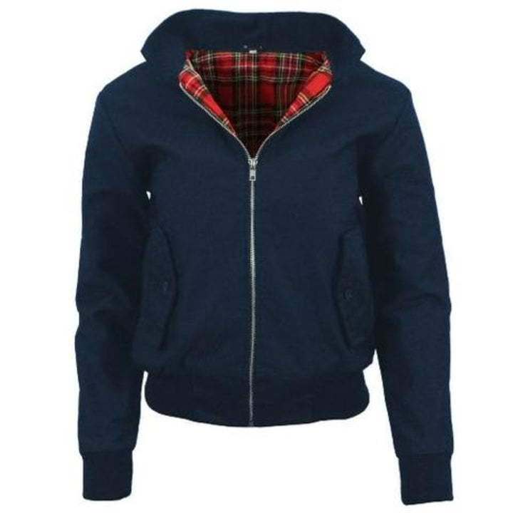Urban Road Ladies Classic Vintage Harrington Jacket - Navy