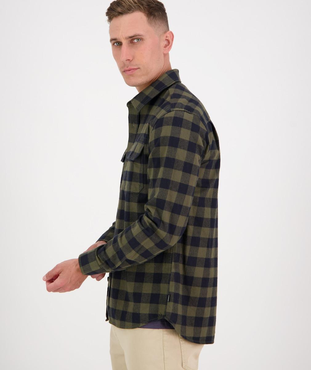 Swanndri Taranaki Tailor Shirt Olive/Navy