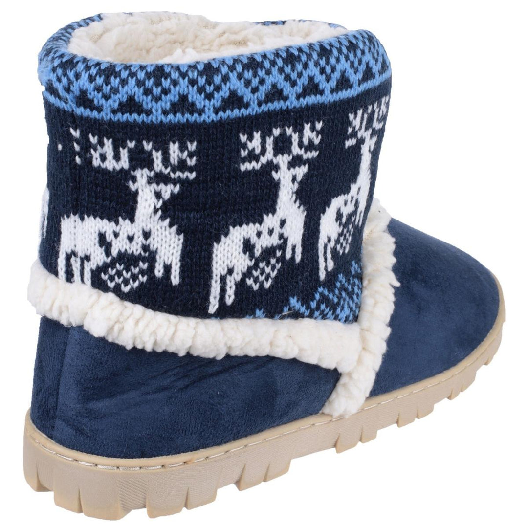 Mirak Denmark Jnr Pull On Bootie Slipper Navy