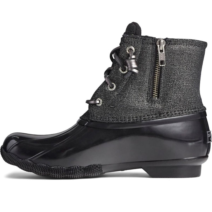 Sperry Saltwater Sparkle Duck Weather Boot Black/Silver