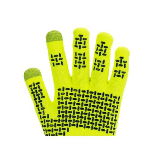 Sealskinz Anmer Waterproof All Weather Ultra Grip Knitted Glove Neon Yellow Unisex GLOVE