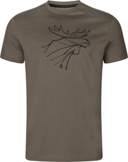Harkila graphic t-shirt 2-pack Brown granite/Phantom