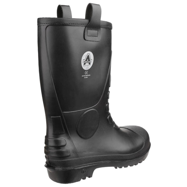 Amblers Safety FS90 Waterproof PVC Pull on Safety Rigger Boot Black