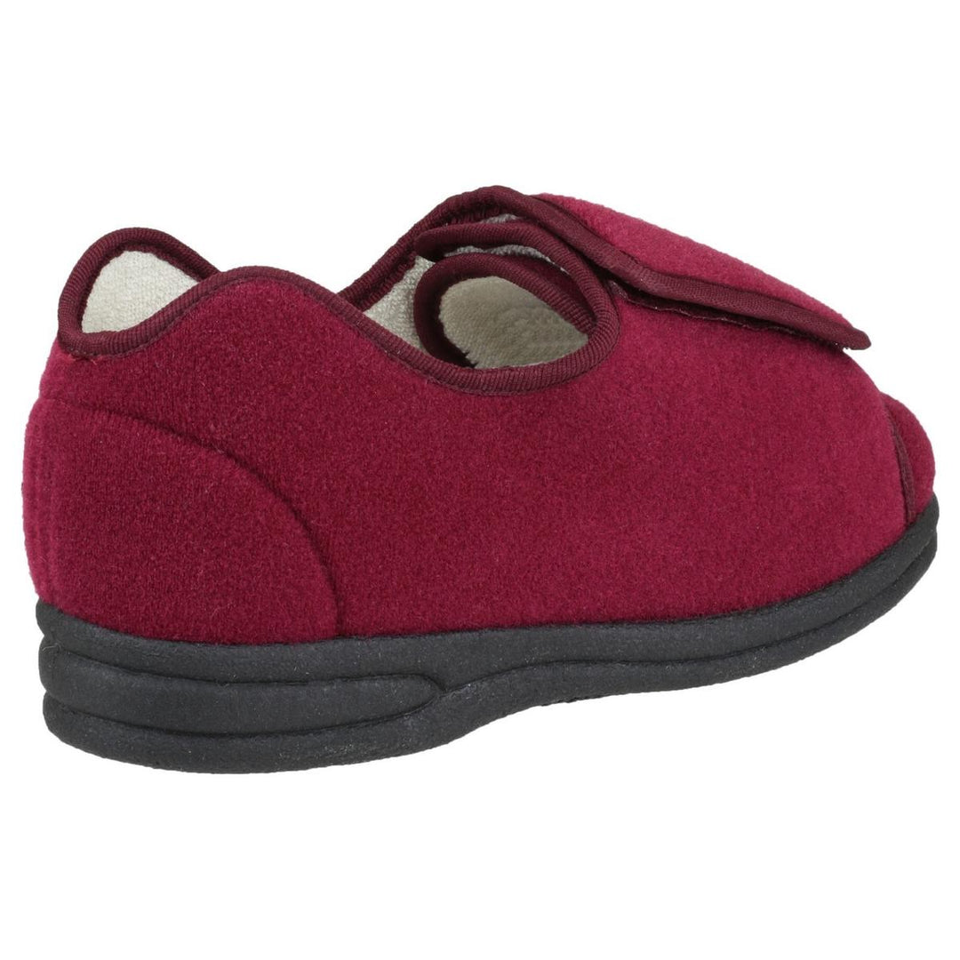 Mirak Fife Touch Fastening Slipper Wine