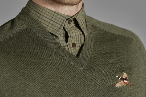Seeland Woodcock V-neck Pullover - Limited Edition Classic green