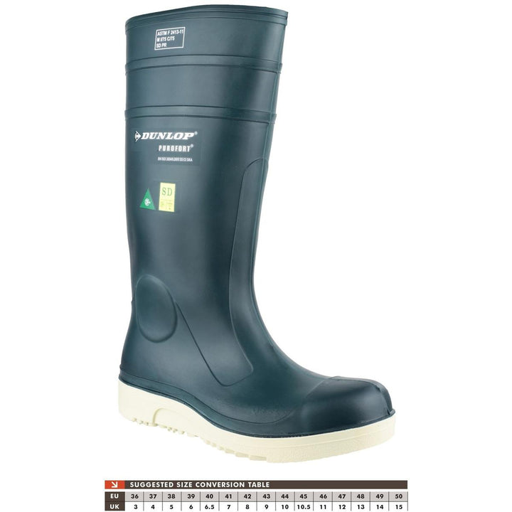 Dunlop Purofort Comfort Grip Full Safety Wellington Blue