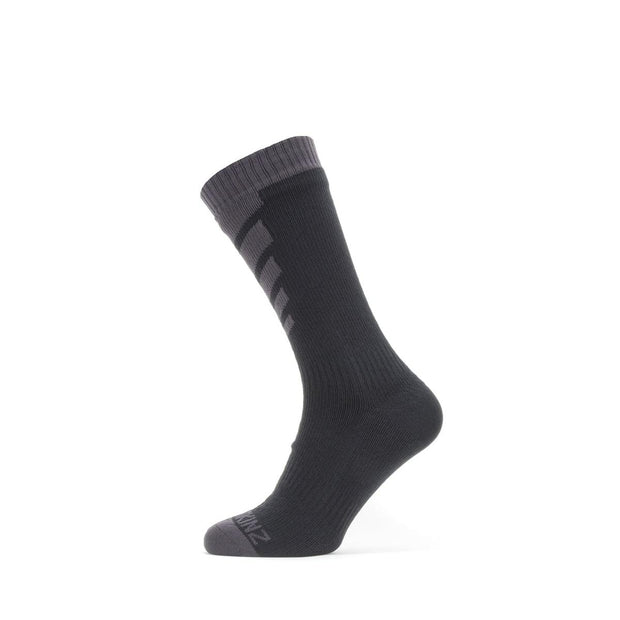 Sealskinz Nordelph Waterproof Warm Weather Soft Touch Mid Length Sock Black/Grey Marl/White Unisex SOCK