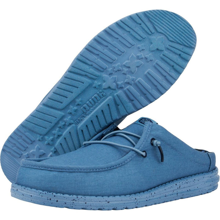 HEYDUDE Wally Slip Canvas Mule Elemental Blue