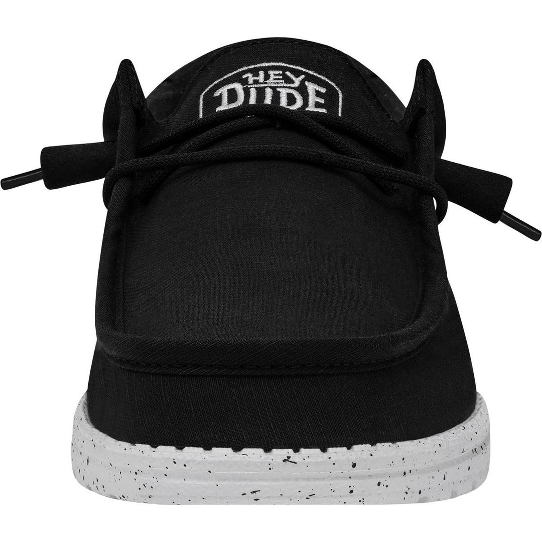 HEYDUDE Wally Slub Canvas Shoe Black