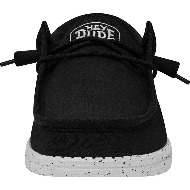 HEYDUDE Wally Slub Canvas Shoe Black