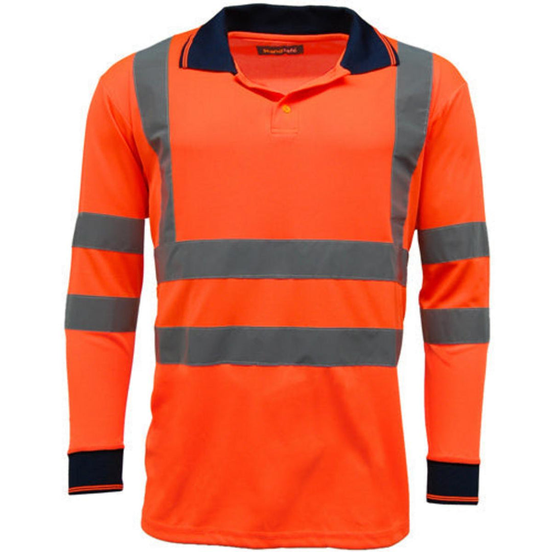Standsafe Standsafe HV005 Hi Vis Long Sleeve Polo Shirt
