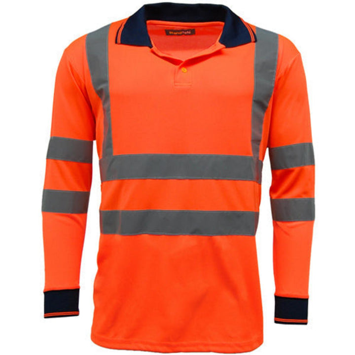 Standsafe Standsafe HV005 Hi Vis Long Sleeve Polo Shirt
