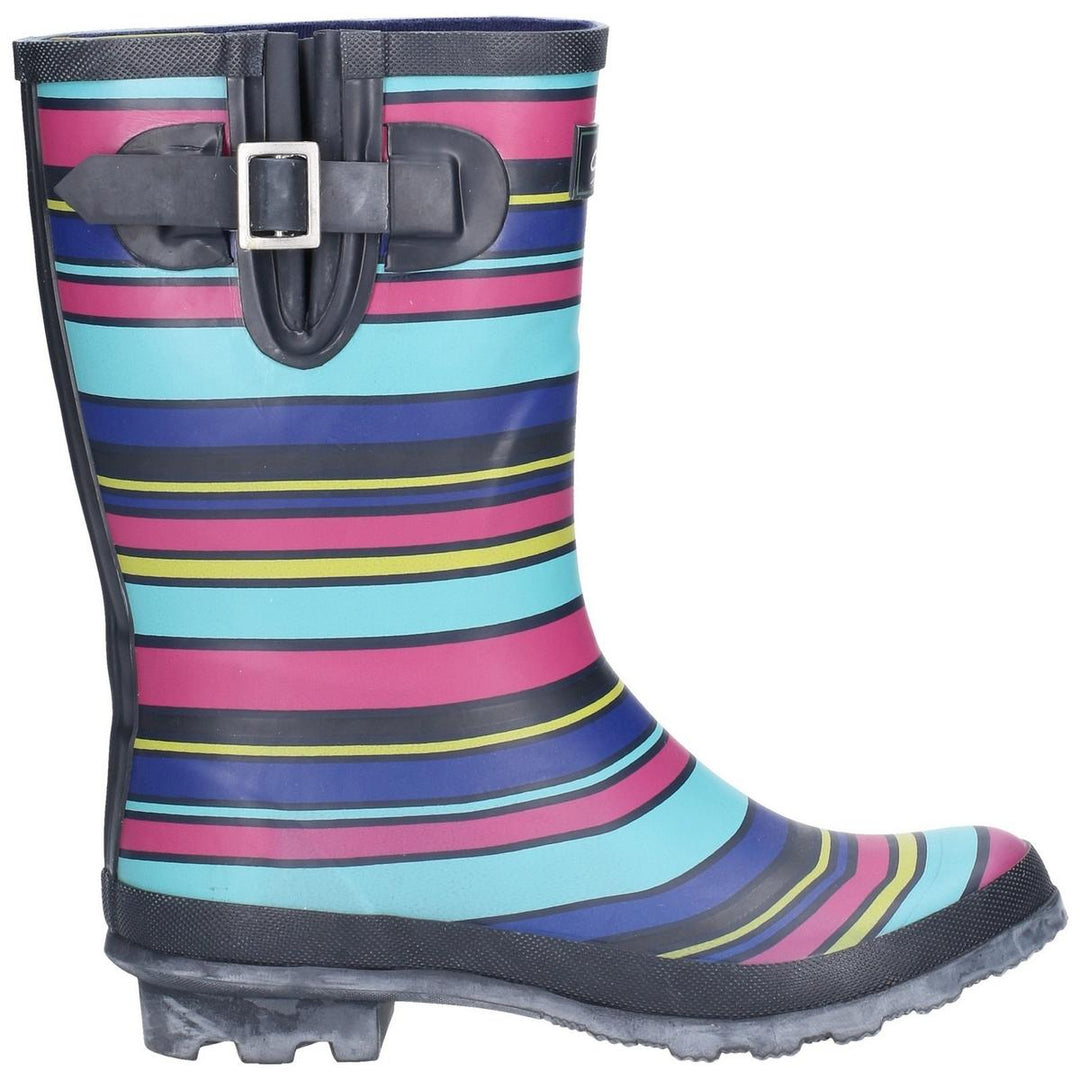 Cotswold Paxford Elasticated Mid Calf Wellington Boot Stripe