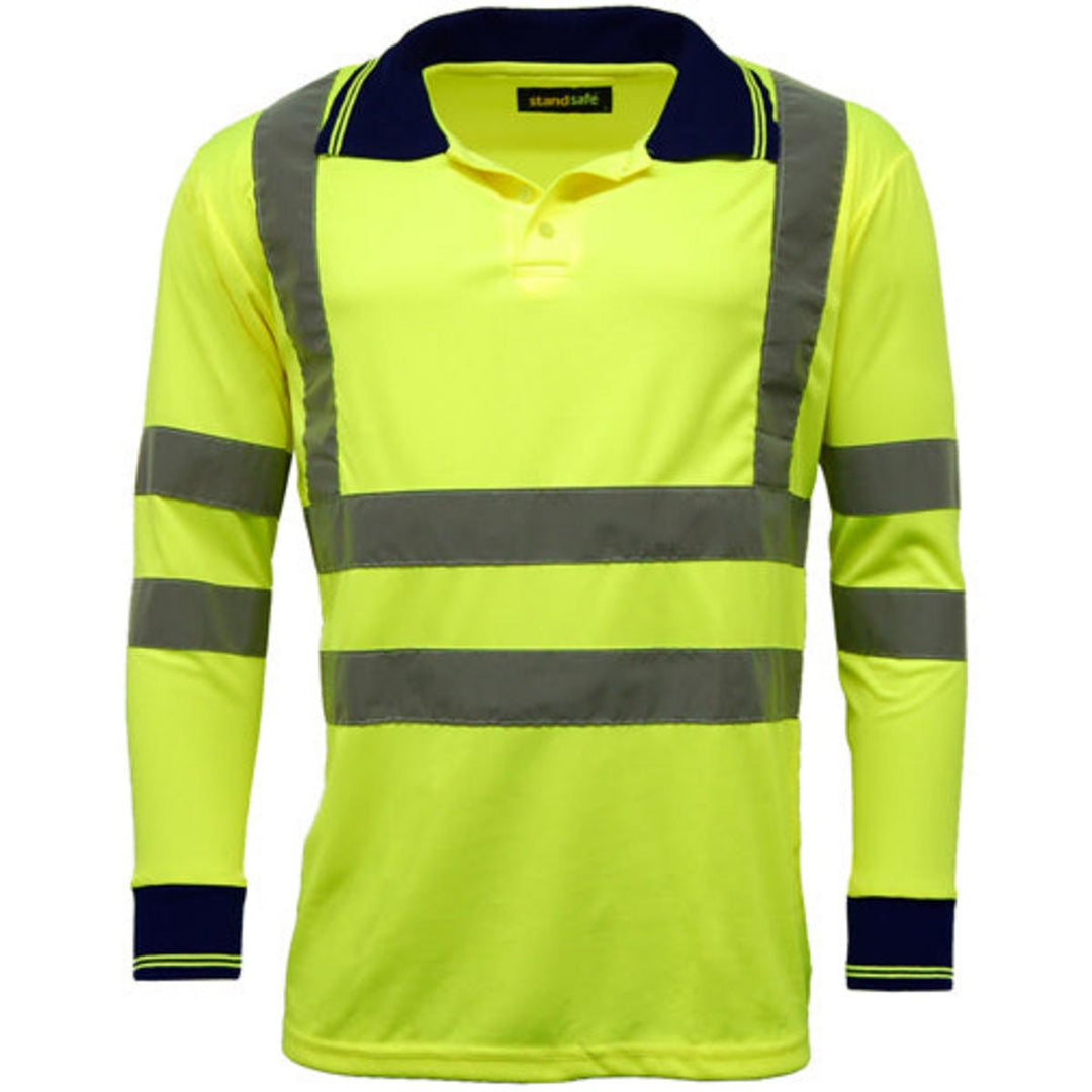 Standsafe Standsafe HV005 Hi Vis Long Sleeve Polo Shirt