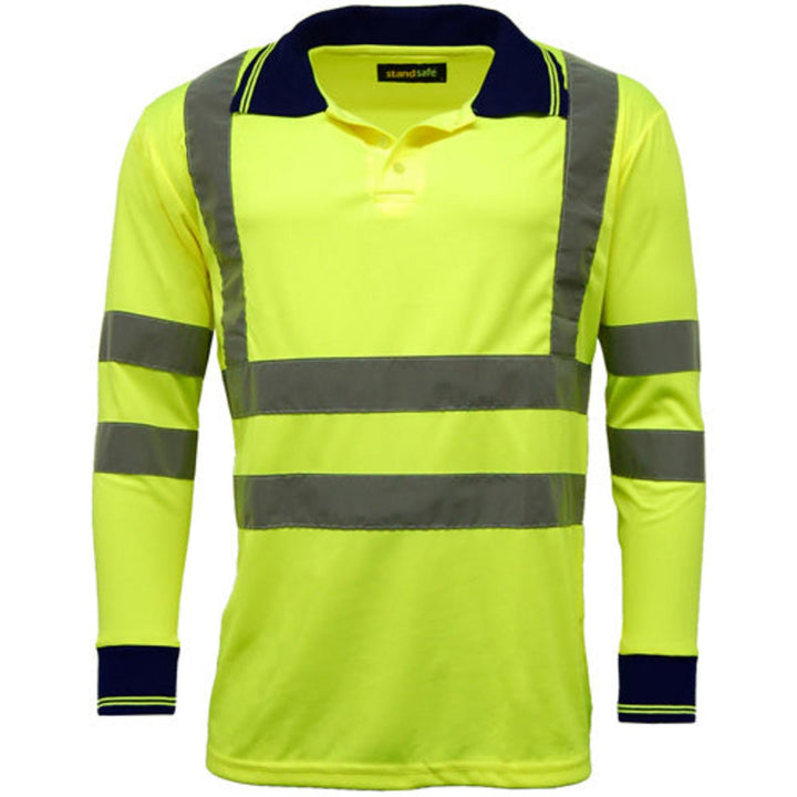Standsafe Standsafe HV005 Hi Vis Long Sleeve Polo Shirt