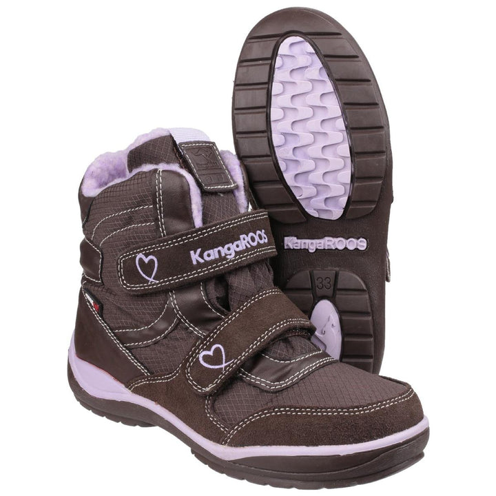 KangaROOS Snow Boot Brown/lime