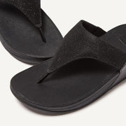 Fitflop Lulu Shimmerlux Toe Post Sandals All Black
