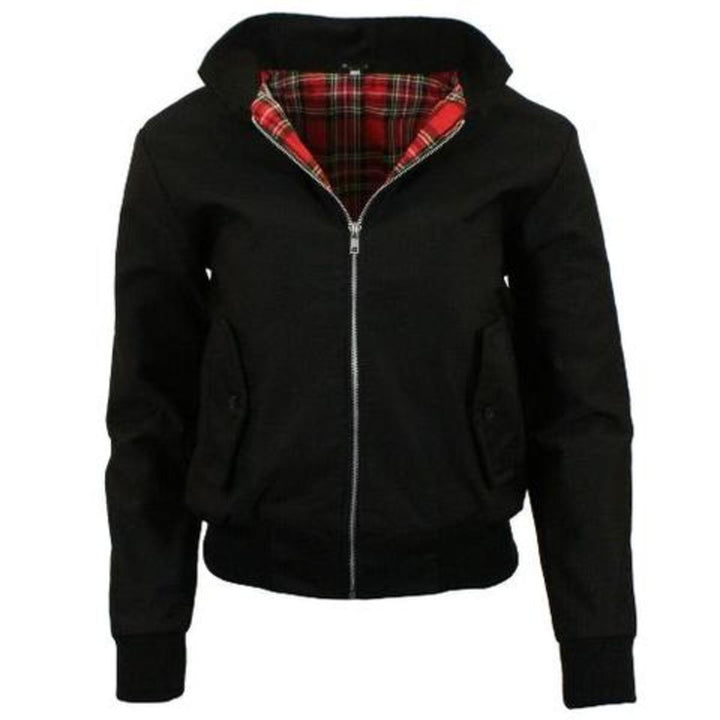Urban Road Ladies Classic Vintage Harrington Jacket - Black