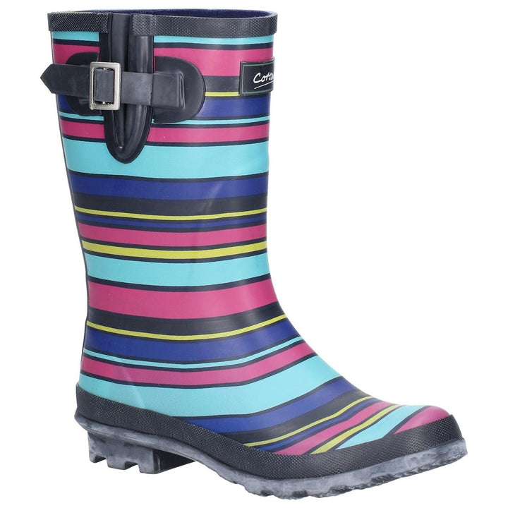 Cotswold Paxford Elasticated Mid Calf Wellington Boot Stripe